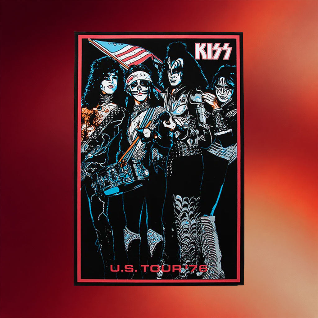 KISS Merch 2026 The Spirit Of 76 Blacklight Poster KISS US Tour 76 Poster Wall Art Decor