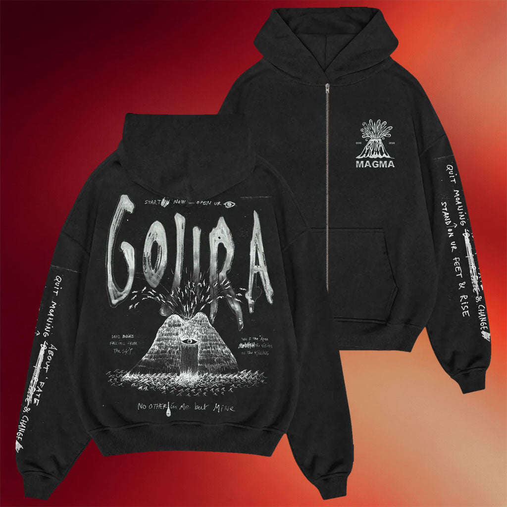 Gojira Merch 2026 Magma Start Now Zip Hoodie Present For Heavy Metal Band Fans