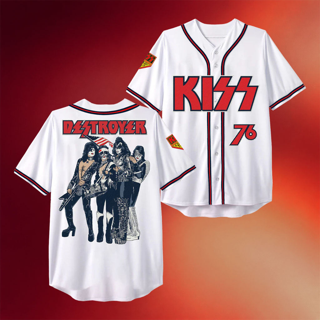 KISS Merch 2026 Destroyer 76 Jersey KISS Band Merchandise Gift For Rock Lovers