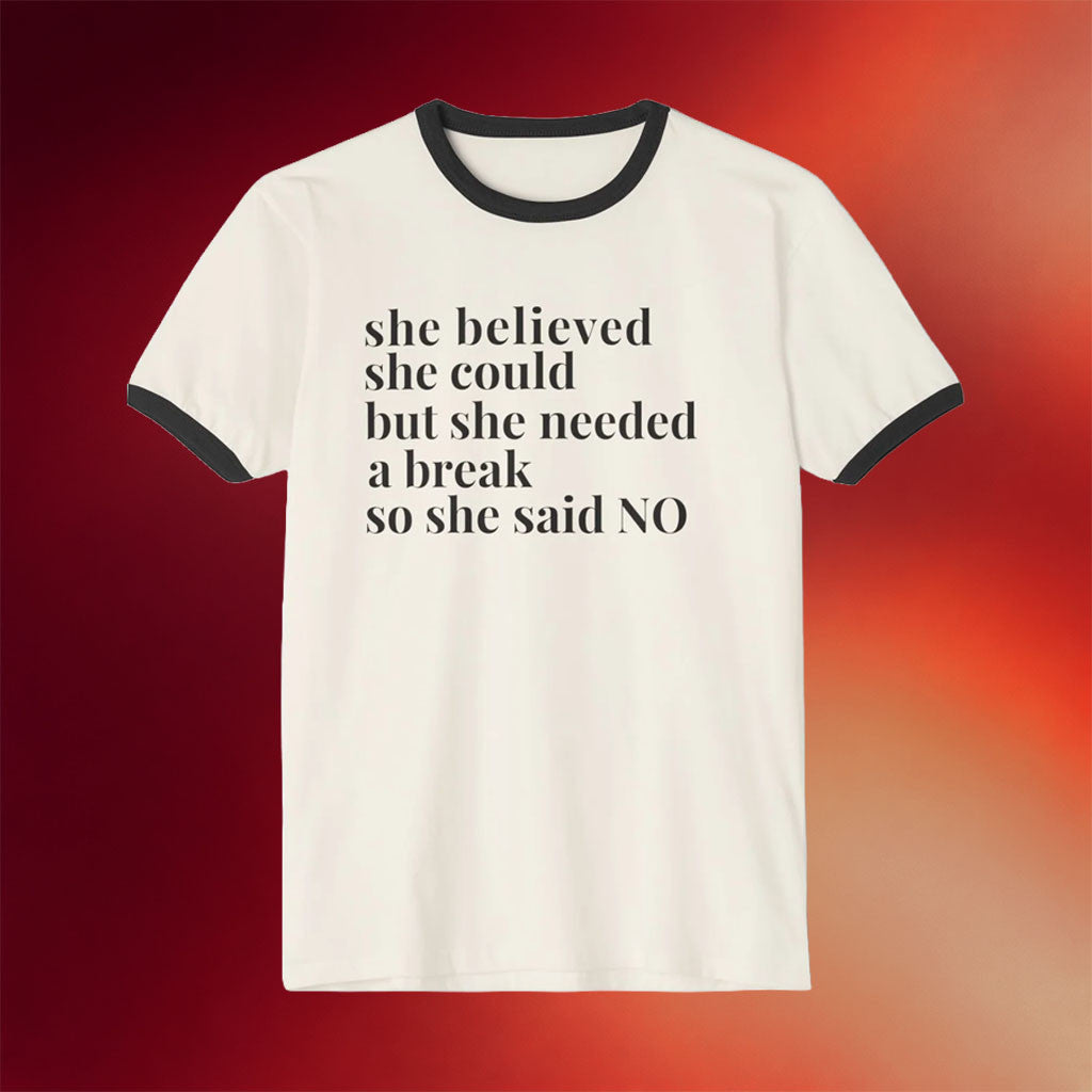 Mahogany Mommies Merch 2026 She Said No Ringer T-Shirt Gifts Ideas For Mom