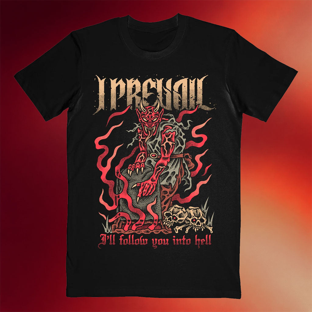 Artist First Merch I Prevail 2026 Follow You Into Hell T-Shirt Black I Prevail Merch Fan Gifts