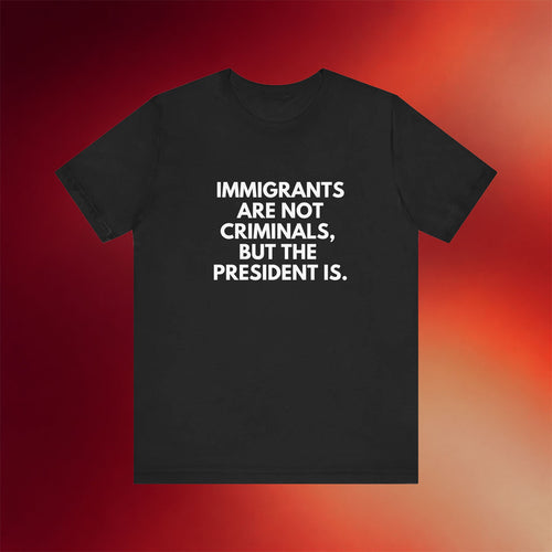Mahogany Mommies Merch 2026 Immigrants Are Not Criminals But The President Is T-Shirt