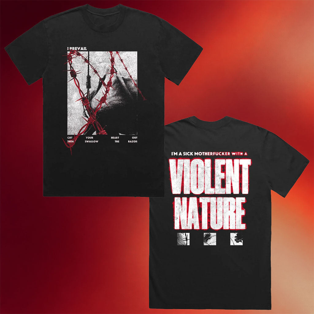 Artist First Merch I Prevail 2026 Violent Nature T-Shirt I Prevail Tour Merch Band Fan Gifts