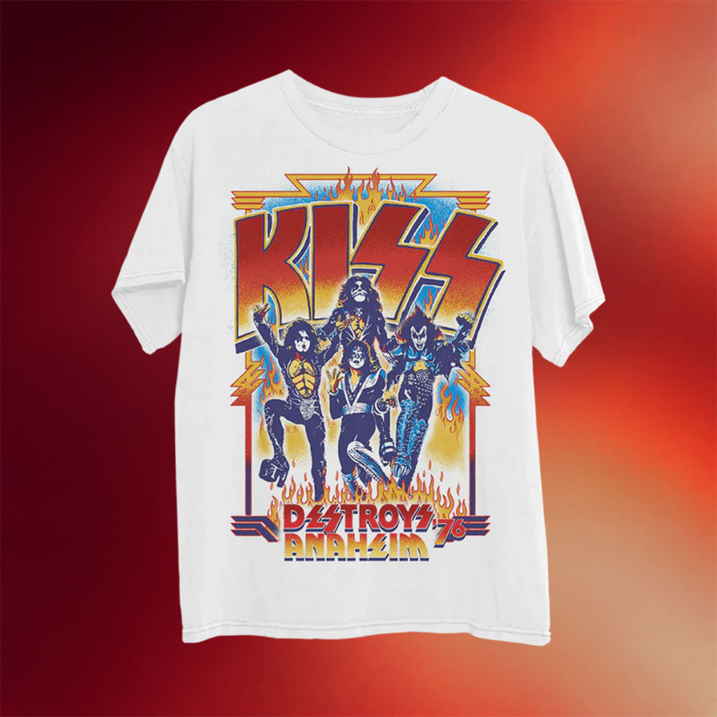 KISS Merch 2026 Destroys Anaheim _76 T-Shirt KISS Band Shirt Present For Rock Fans