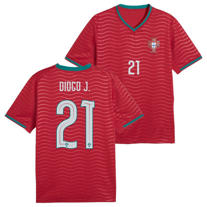 Portugal World Cup 2026 Merch #21 Portugal Home Jersey RIP Diogo Jota Memorial Merch Fan Gifts