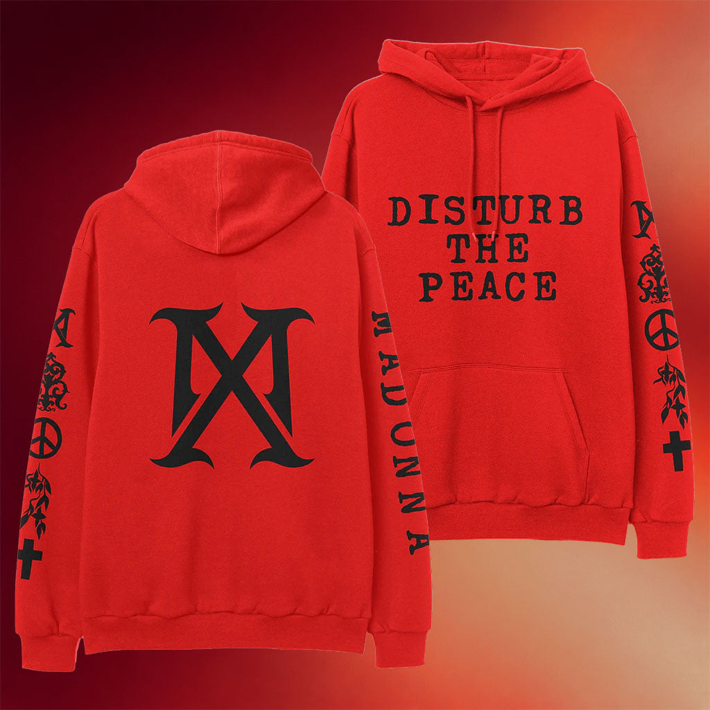 Madonna Merch 2026 Disturb The Peace Red Hoodie Madonna Hoodie Gifts For Pop Fans