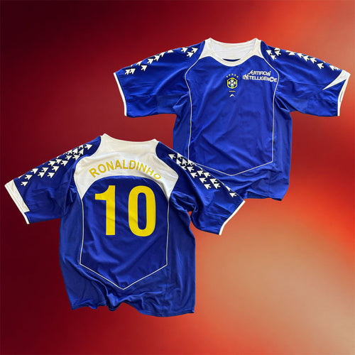 Artificial Fever Merch 2026 Ronaldinho #10 Brazil World Cup Away Jersey Best Gift For Fans