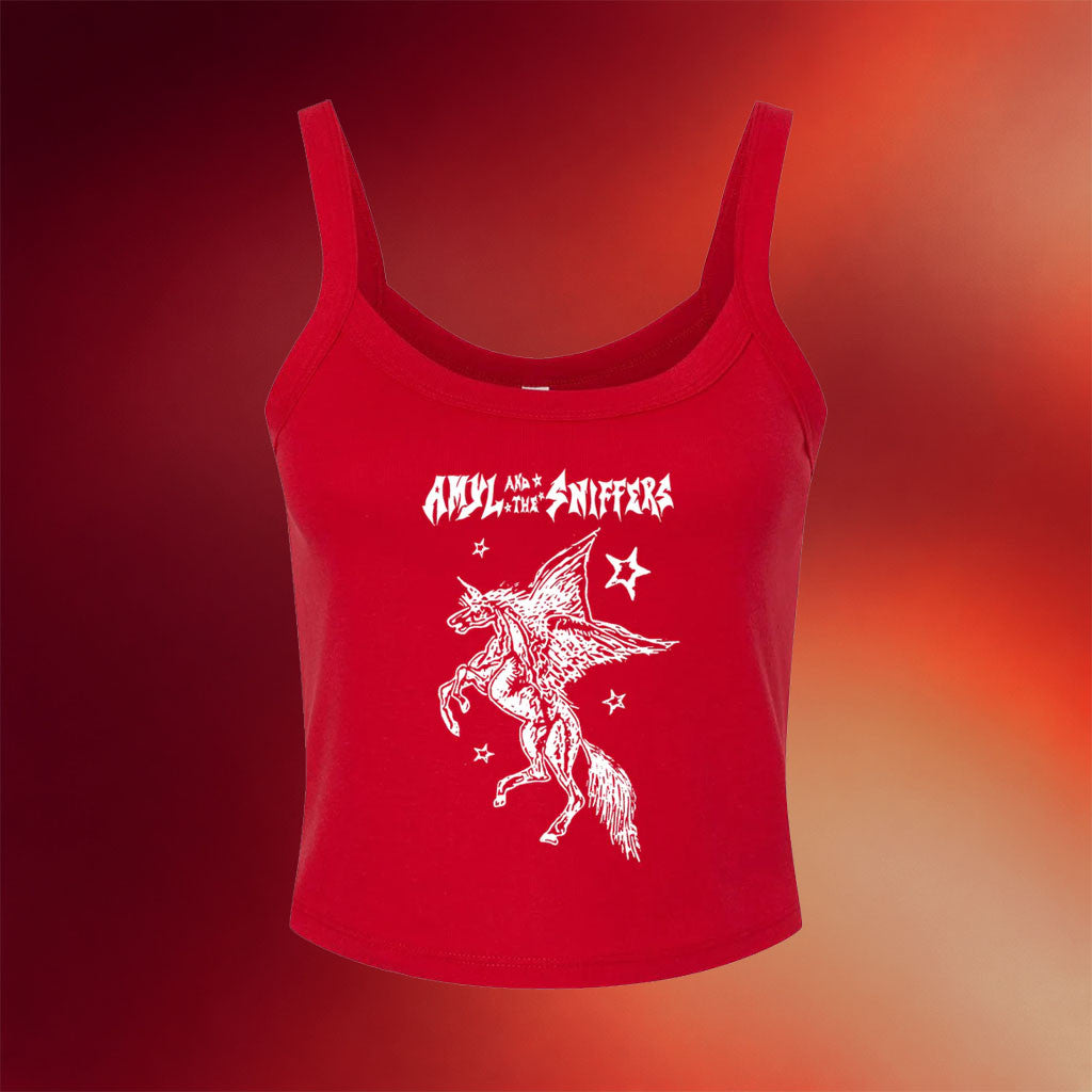 Amyl And The Sniffers Merch 2026 Unicorn Spaghetti Strap Red Tank Top Gift For Rock Lover