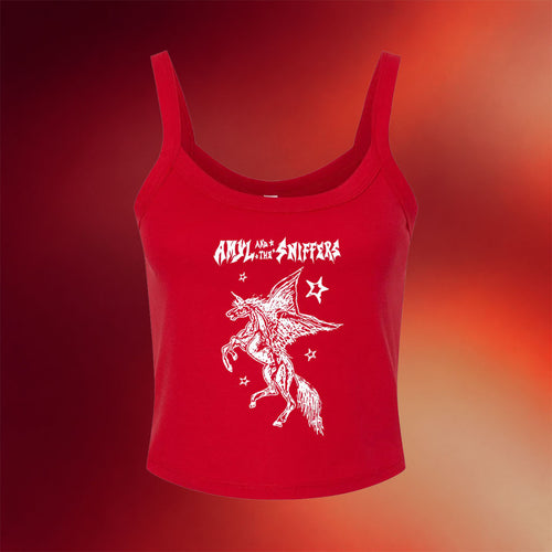 Amyl And The Sniffers Merch 2026 Unicorn Spaghetti Strap Red Tank Top Gift For Rock Lover