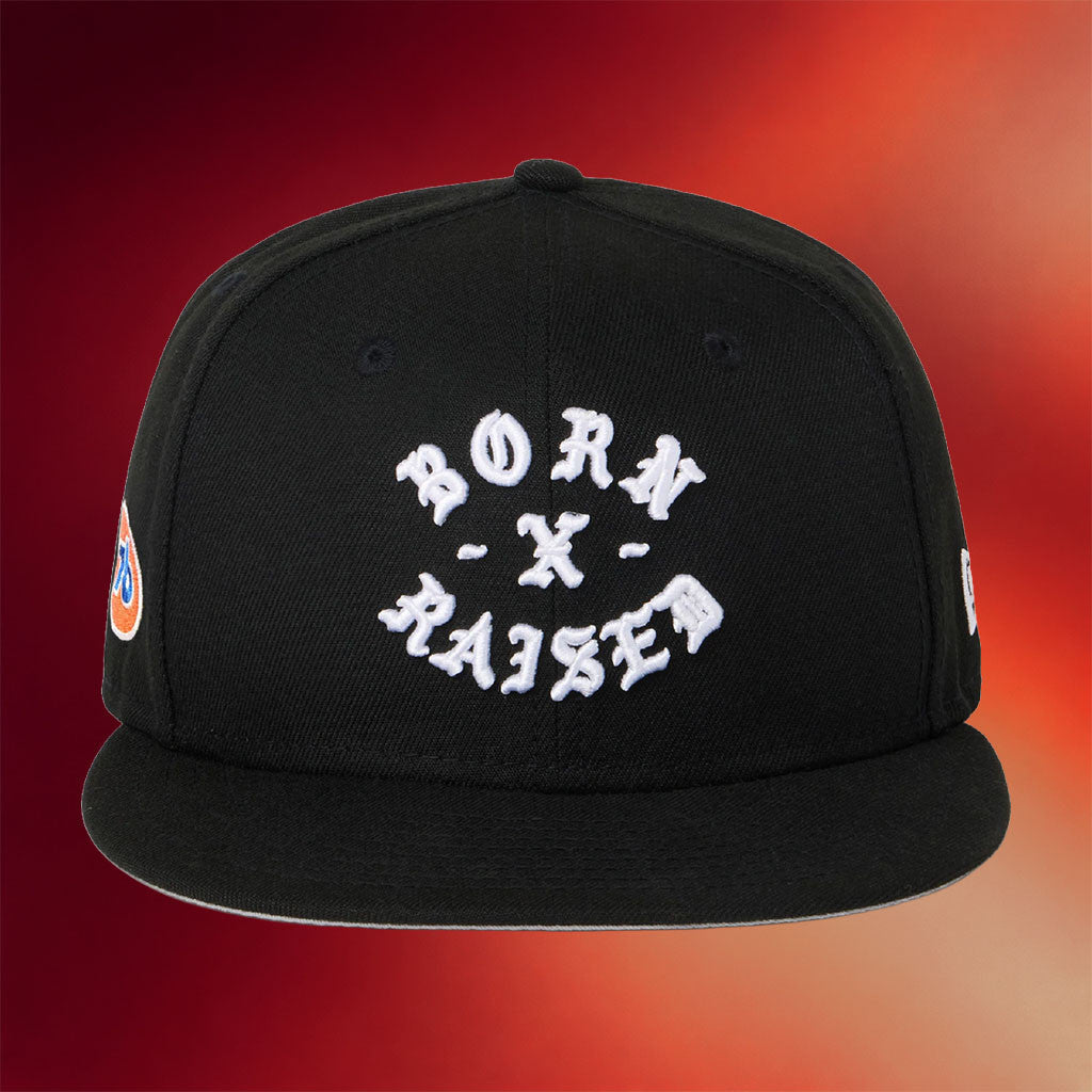 Born X Raised Merch 2026 Born X Raised 76 Rocker Snapback Hat Embroidered Black Gift For Him