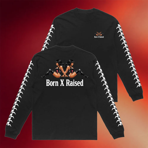Born X Raised Merch 2026 Double Trouble Long Sleeve Shirt Black Gift Ideas For Friends
