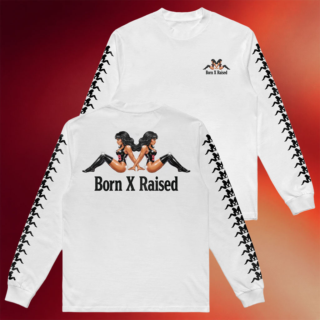 Born X Raised Merch 2026 Double Trouble Long Sleeve Shirt White Gift For Friends