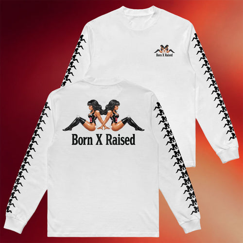 Born X Raised Merch 2026 Double Trouble Long Sleeve Shirt White Gift For Friends
