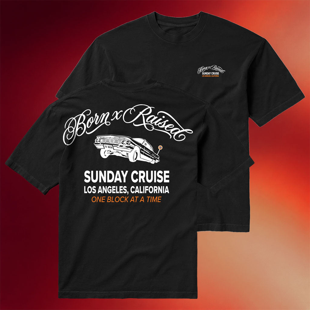 Born X Raised Merch 2026 Born X Raised 76 Sunday Cruise T-Shirt Black Gift For Brothers