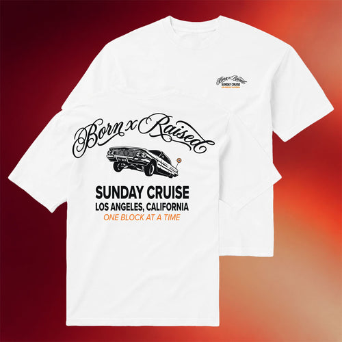 Born X Raised Merch 2026 Born X Raised 76 Sunday Cruise T-Shirt White Best Gift For Him