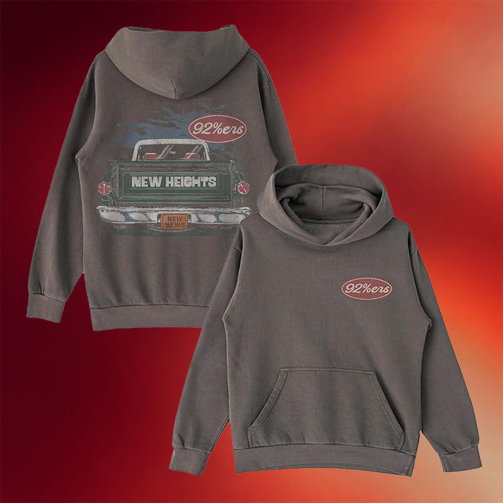 Kelce Clubhouse Merch New Heights With Jason And Travis Kelce Vintage Pickup Graphic Hoodie