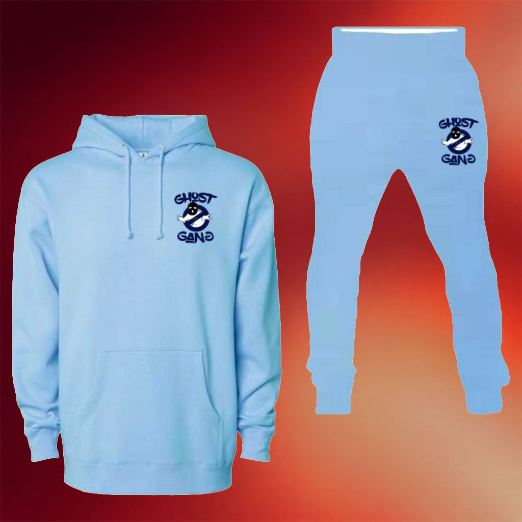 Ghost Gang Merch Light Blue Navy Blue Ghost Gang Hoodie And Sweatpants Birthday Ideas For Him