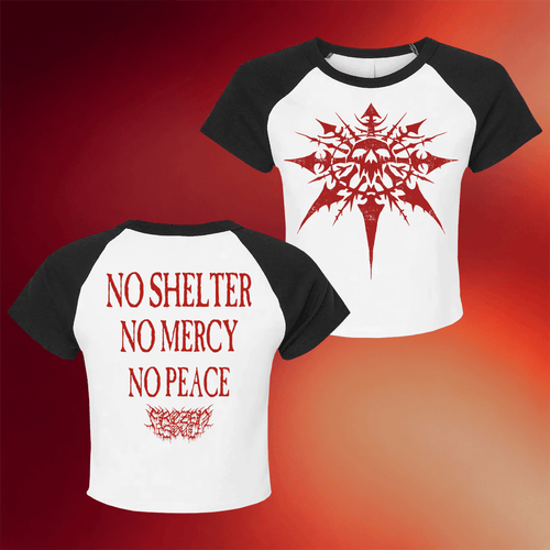 Frozen Soul Merch 2026 No Shelter No Mercy No Peace Cropped Shirt Gifts For Girlfriend