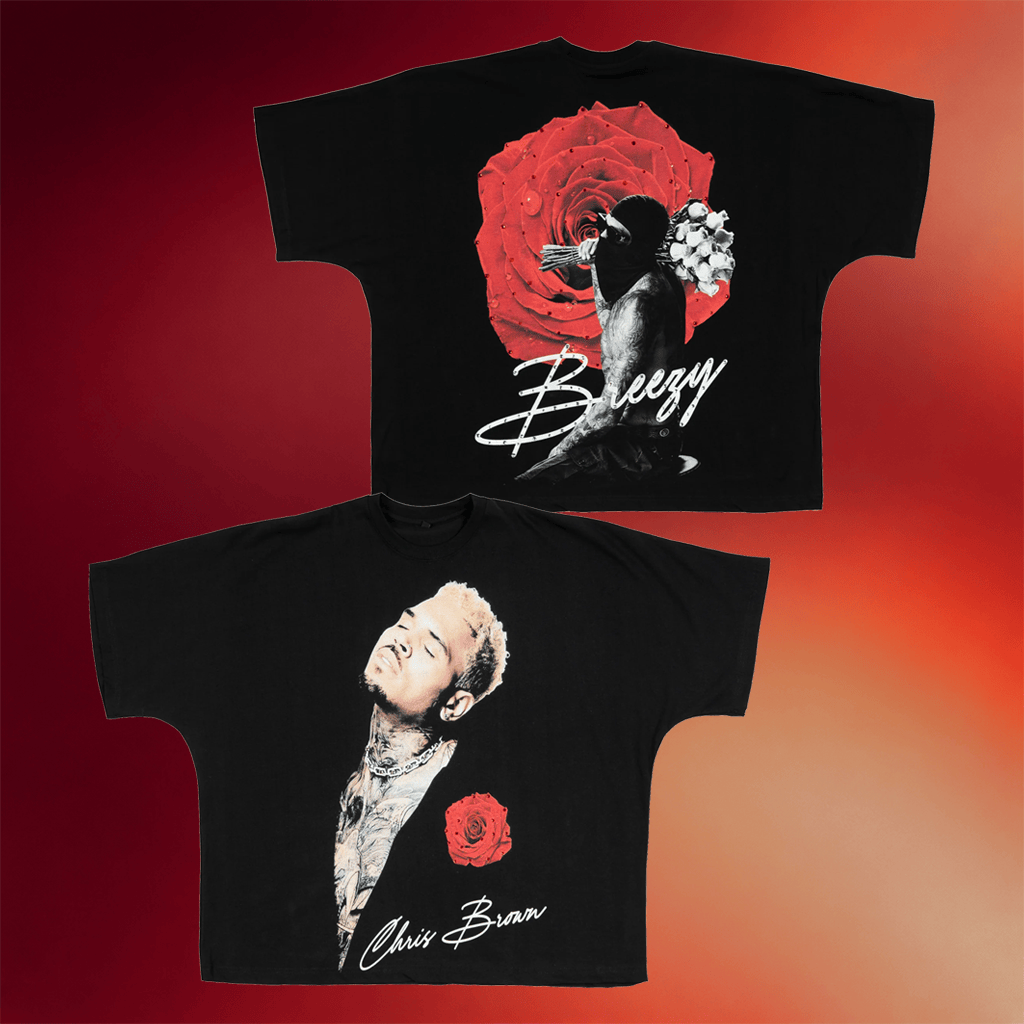 Chris Brown Merch 2026 Breezy Rose Cropped Shirt Breezy Bowl Merch Gifts For Music Fan