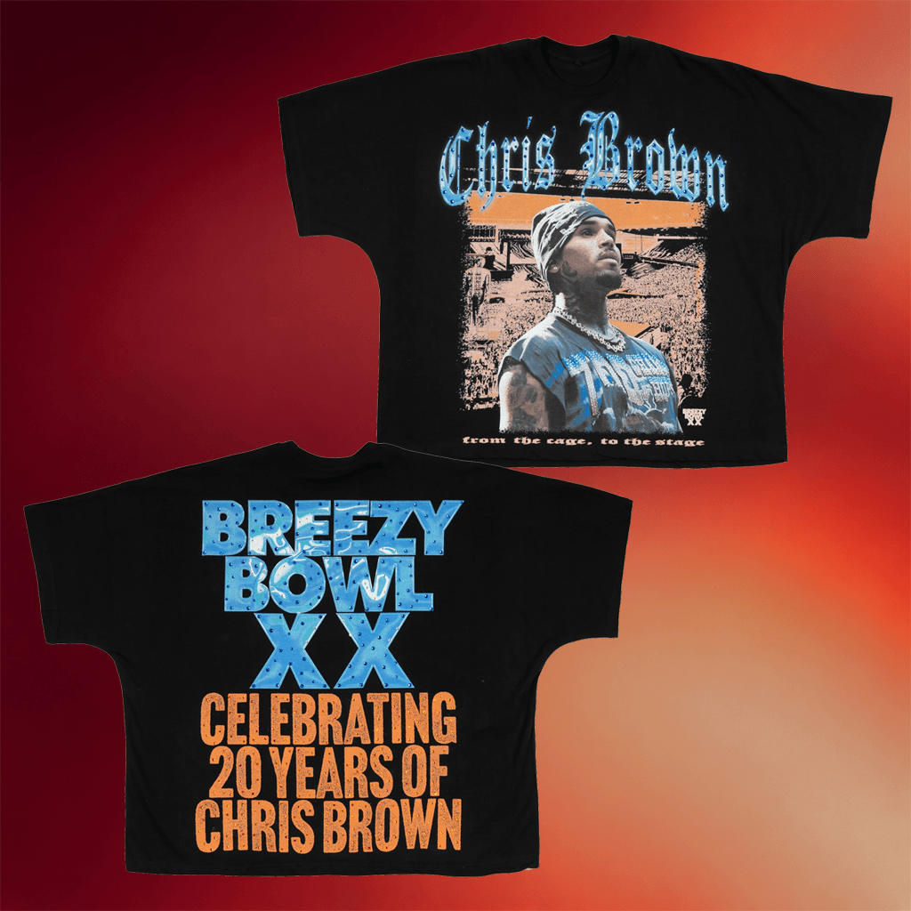 Chris Brown Merch Cage To Stage Cropped Shirt Breezy Bowl Merch Gifts For Music Lovers