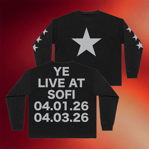 Ye Bully Merch Kanye West Live At Sofi Long Sleeve Shirt Kanye Tour Merch 2026 Black