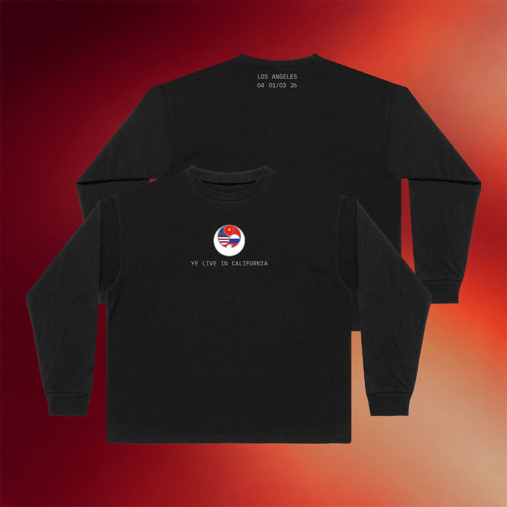 Ye Bully Merch Kanye West Live In California Flag Long Sleeve Shirt Kanye Merch 2026