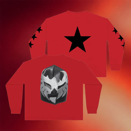 Ye Bully Merch Kanye West 2026 Mask Long Sleeve Shirt YE Live At Sofi Merch Red