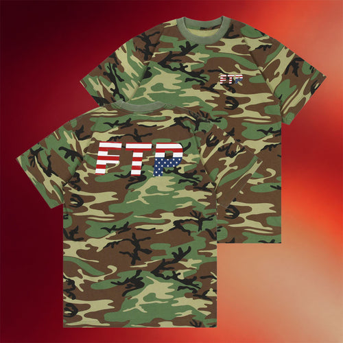FTP Merch 2026 Flag Logo T-Shirt Camo Patriotic Shirt Special Step Dad Gifts