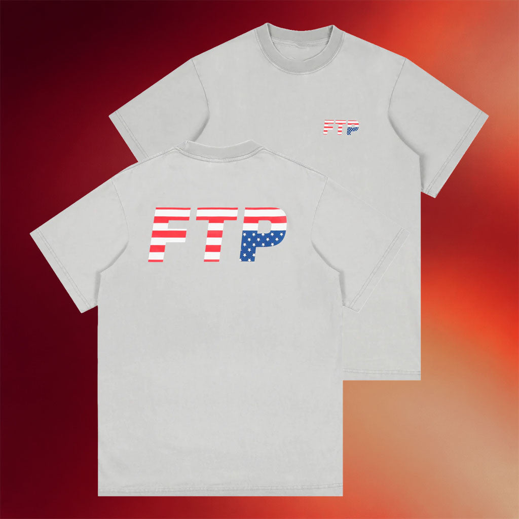 FTP Merch 2026 Flag Logo T-Shirt Patriotic Shirt Useful Gifts For Dad