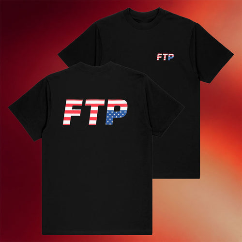 FTP Merch 2026 Flag Logo T-Shirt Black Patriotic Shirt Best Gift For Husband