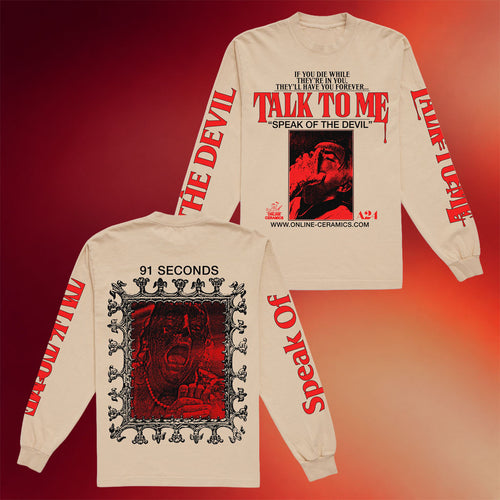 A24films Merch 2026 Online Ceramics X Talk To Me 91 Seconds Long Sleeve T-Shirt Him Gifts