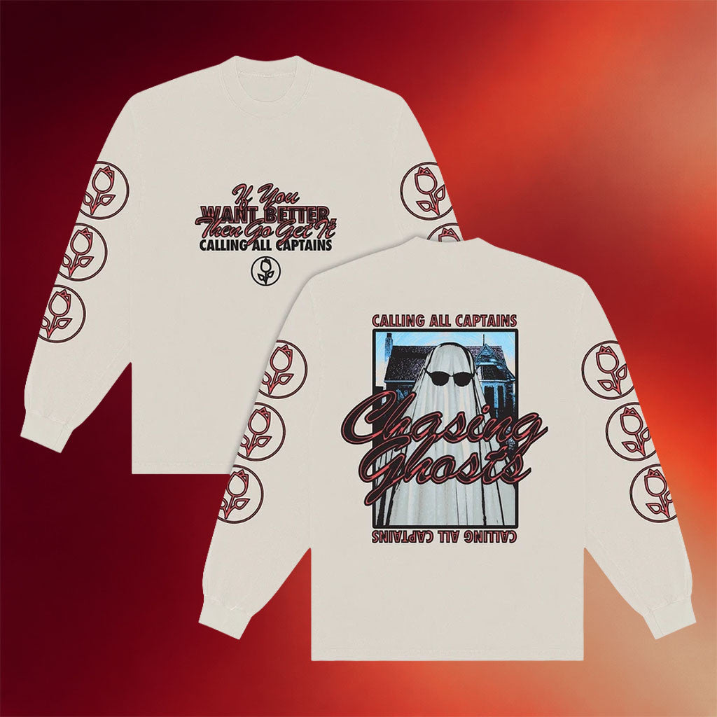 Calling All Captains Merch 2026 Chasing Ghosts Long Sleeve Shirt Presents For Music Lovers