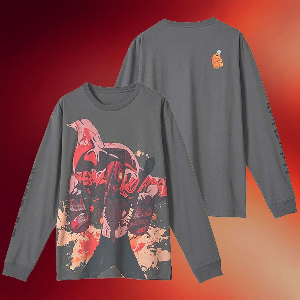 Chainsaw Man Merch Chainsaw Man X Graniph Chainsaw Man Long Sleeve Shirt Anime Lovers Gifts