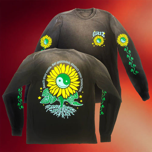 Griz Merch 2026 GRiZ Reach Your Roots Sun Fade Long Sleeve T-Shirt Birthday Gift For Her