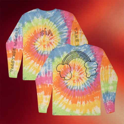 Sia Merch 2026 Together We Can Take It Higher Tie Dye Long Sleeve Shirt Music Lover Gifts