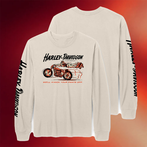 Harley Davidson Merch H D Knock Your Pants Off Long Sleeve T-Shirt Gift For Dad