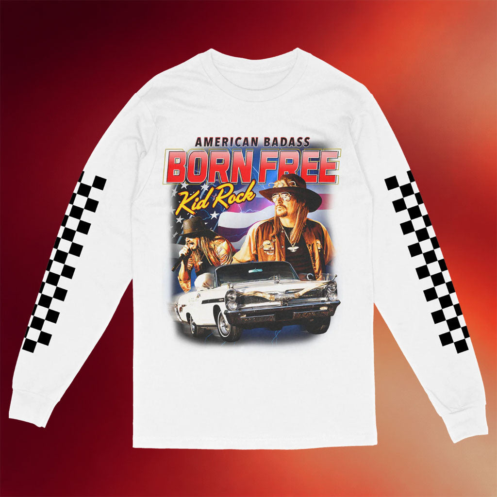 Kid Rock Merch 2026 Born Free Long Sleeve T-Shirt Cool Gifts For Music Lovers