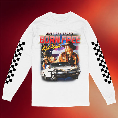 Kid Rock Merch 2026 Born Free Long Sleeve T-Shirt Cool Gifts For Music Lovers