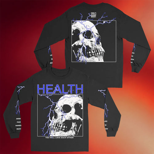 Health Band Merch 2026 Alien Body X Health Lightning Long Sleeve Shirt Gift For Rock Lover