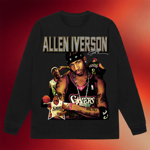 Fusion Pieces Merch Allen Iverson Long Sleeve Shirt Basketball Fan Gift Ideas