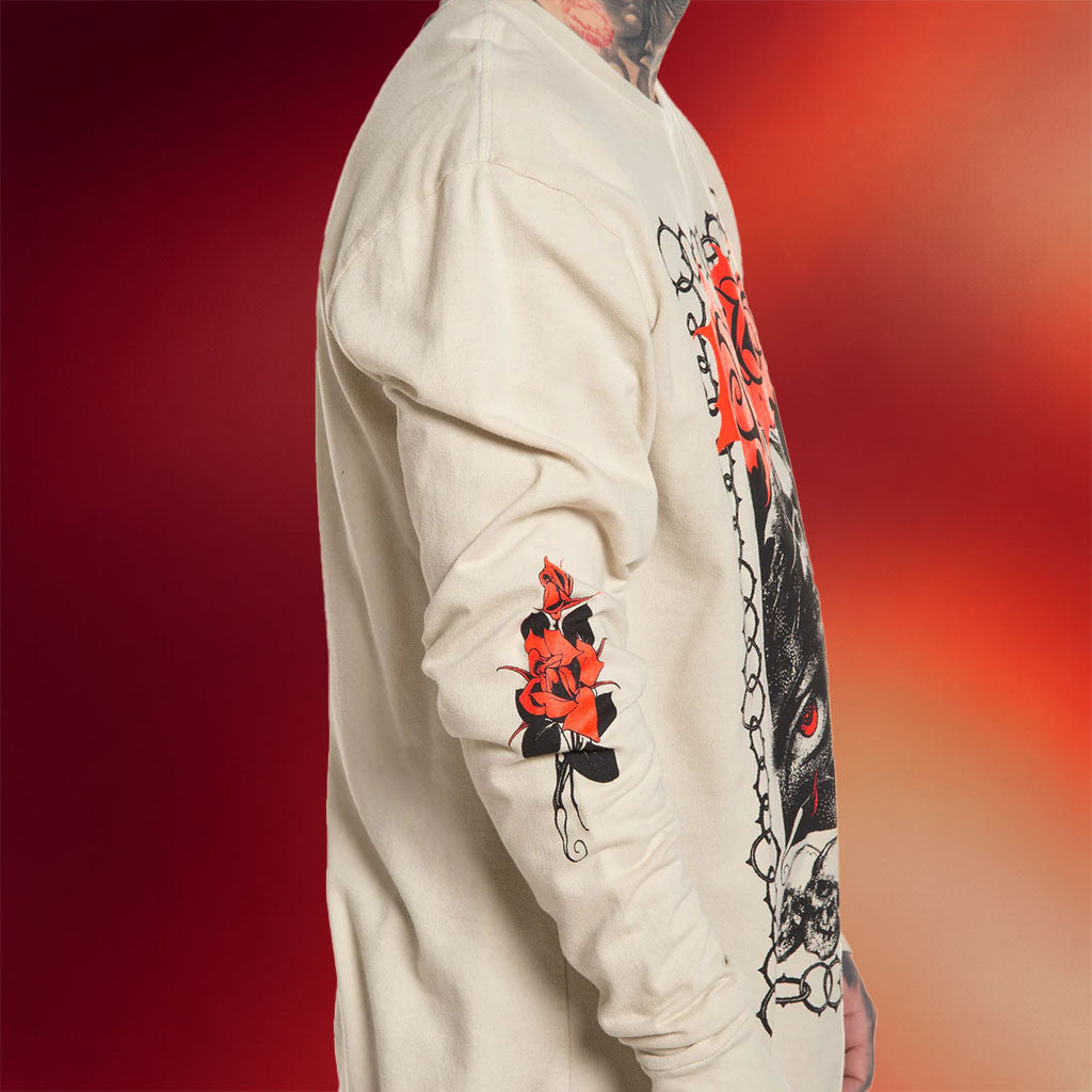 Sullen Clothing Merch Daniel Rhzz French Terry Long Sleeve T-Shirt Reaper Sullen Shirt Him Gift