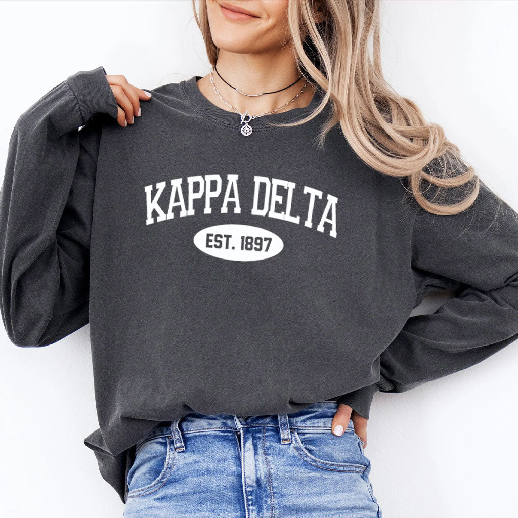 Kappa Delta Merch 2026 Kappa Delta Est 1897 Long Sleeve Shirt Vintage Gifts For Her