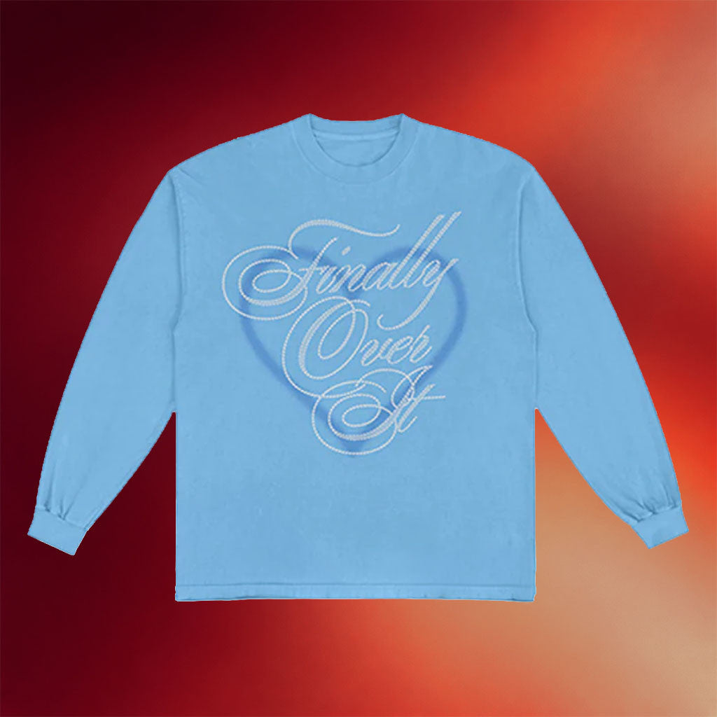 Summer Walker Merch Finally Over It Blue Heart Long Sleeve T-Shirt Gift Ideas For Her