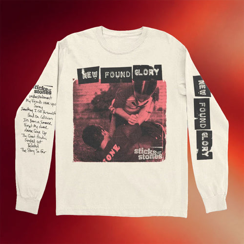 New Found Glory Merch 2026 Sticks And Stones Xerox Long Sleeve Shirt Gift For Band Fans