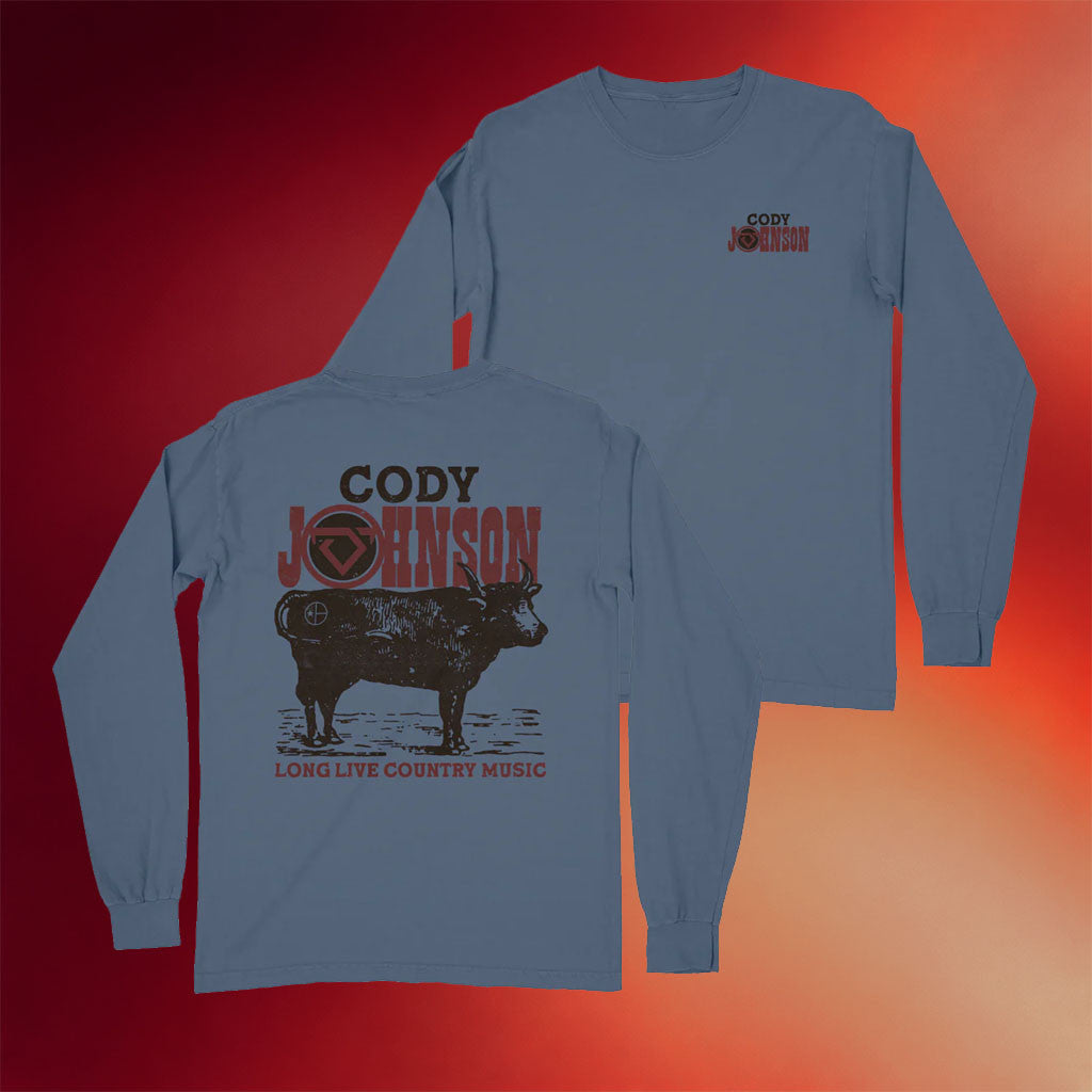 Cody Johnson Merch Steer Long Sleeve T-Shirt Long Live Country Music Cody Johnson Shirt