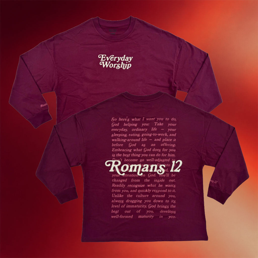 Elevation Worship Merch 2026 Elevation Worship Long Sleeve Shirt Romans 12 Bible Apparel Gifts