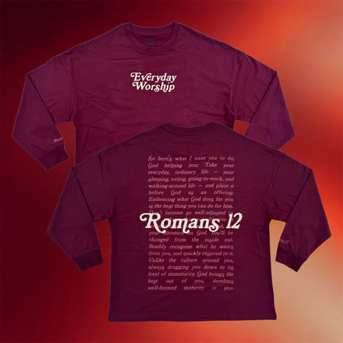 Elevation Worship Merch 2026 Elevation Worship Long Sleeve Shirt Romans 12 Bible Apparel Gifts