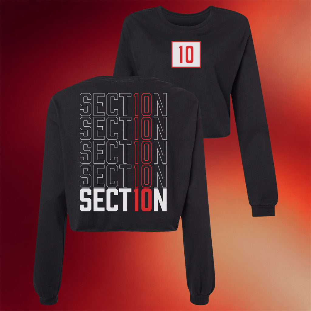 Section 10 Merch 10 Sign Cropped Long Sleeve Shirt 2026 Podcast Lover Gifts For Her