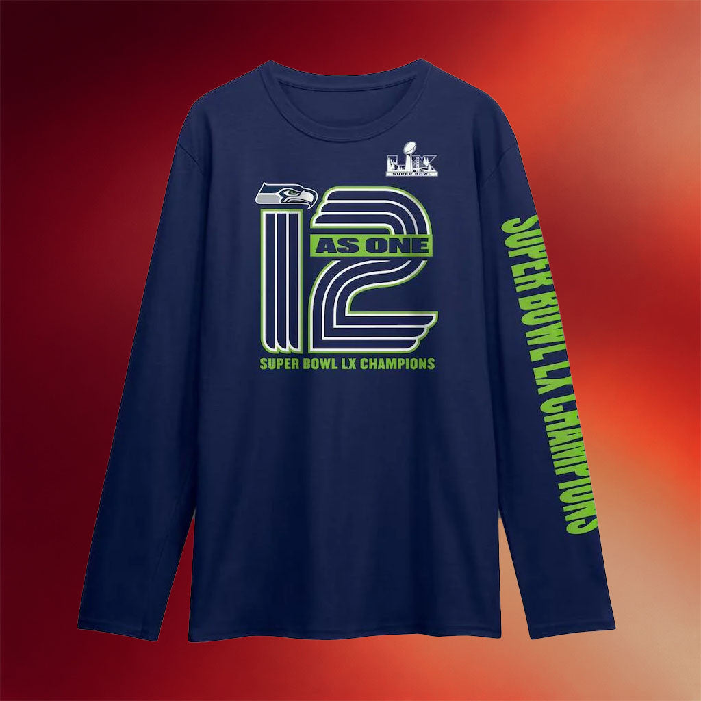 Simply Seattle Storm Merch Seattle Seahawks On Top Super Bowl Champions Navy Long Sleeve T-Shirt