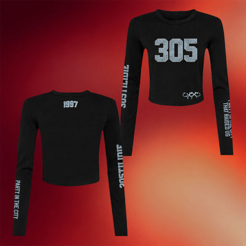 Camila Cabello Merch 305 Cropped Long Sleeve Shirt 2026 C XOXO Merch Gifts For Music Lovers